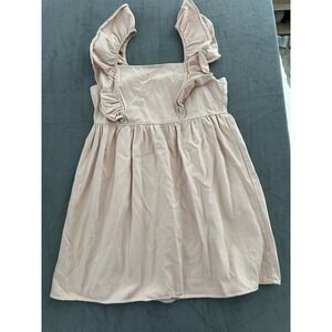 Gilli NWT Pink‎ Denim Ruffle Strap Sleeveless Dress Women's Size M 0055